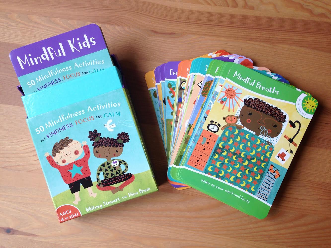 Whitney Stewart and Mina Braun made a beautiful Mindfulness card set for kids